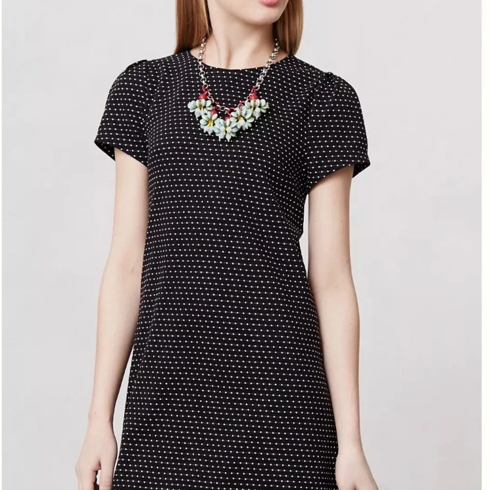 Maeve Black Tunic with White Micro Polka Dots | L - Picture 6 of 6